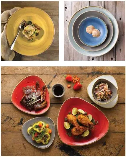 Churchill Stonecast Berry Red, Mustard Seed Yellow Geschirr