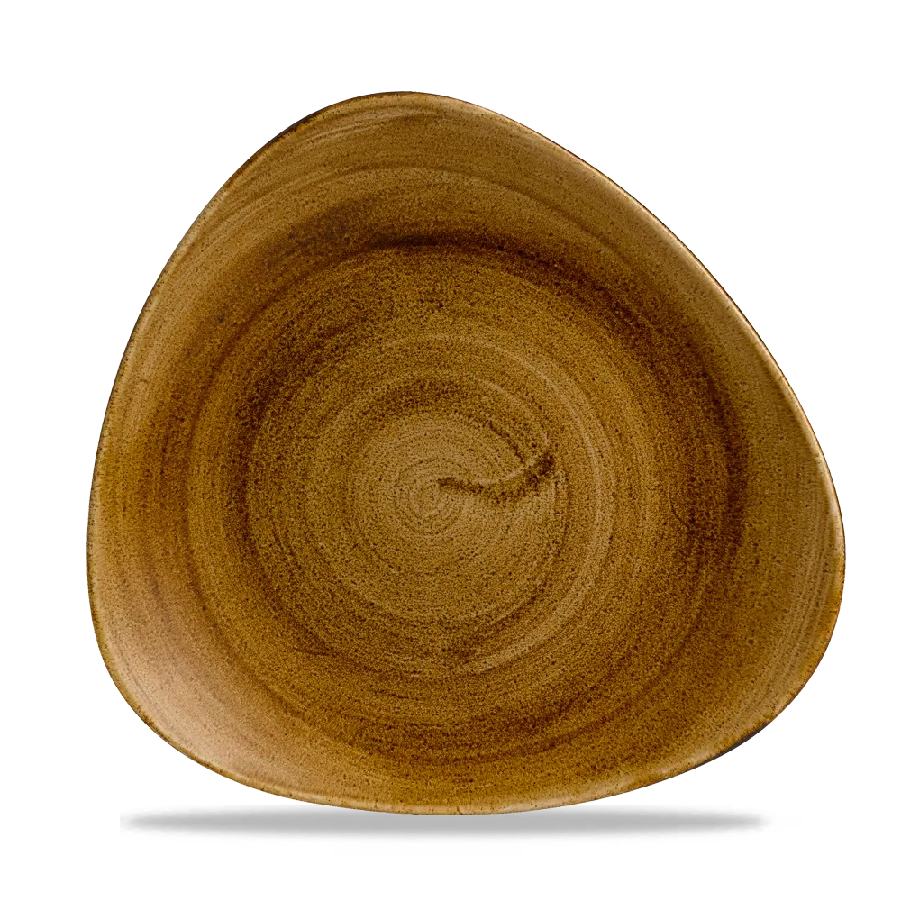 Churchill Stonecast Teller Triangle 26,5 cm, Vintage Copper