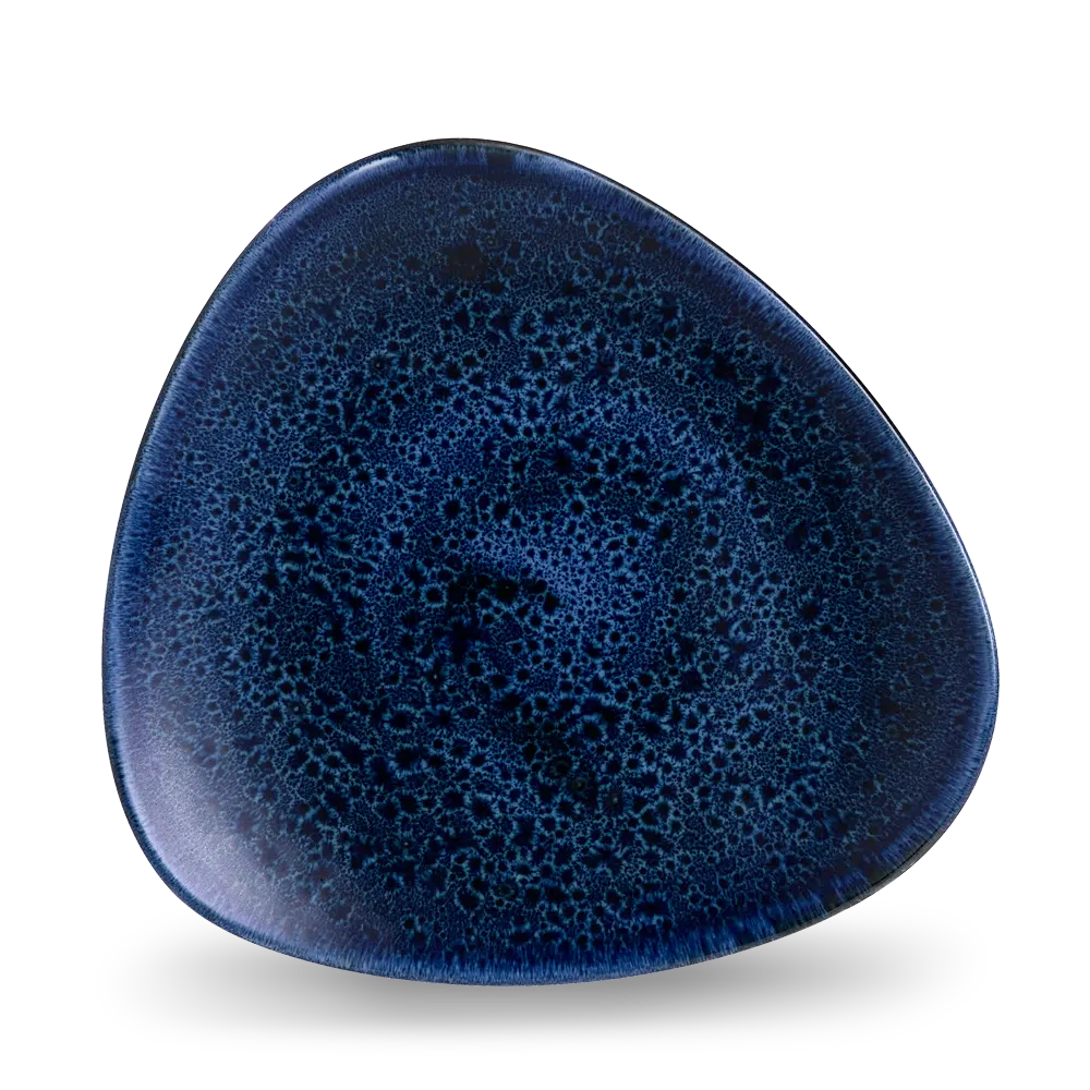 Churchill Stonecast Teller Triangle 22,9 cm, Plume Ultramarine