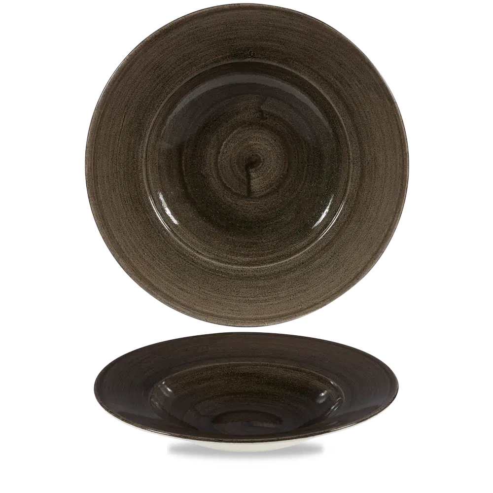 Churchill Stonecast Teller Tief Nouveau Fahne 28 cm, Iron Black – Bild 2